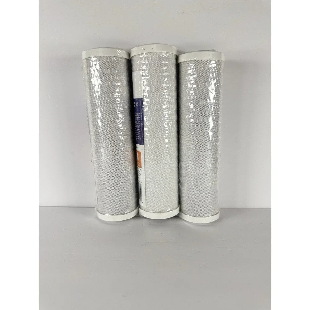 3 Lot- Aquaboon 5 Micron 9.75 x 2.5 Inch Carbon Block Filter Cartridge